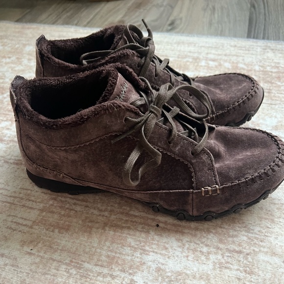 Sketchers Bikers Suede Ankle Boot sz 7.5 - Picture 2 of 6